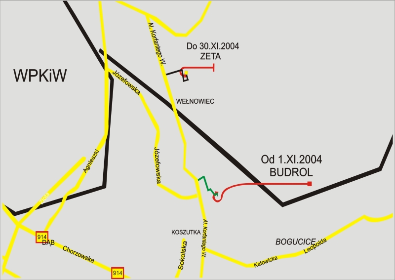 northern quarters of Katowice: where we are, ZETA & BUDROL. Explore this picture, there are links to further maps!